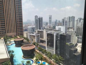 a view of a city from a building at Times Square Service Suites Kuala Lumpur in Kuala Lumpur