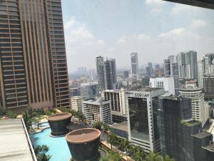 a view of the city from a building at Times Square Service Suites Kuala Lumpur in Kuala Lumpur