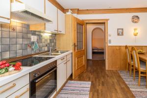 Kuchyň nebo kuchyňský kout v ubytování Appartment Lerch