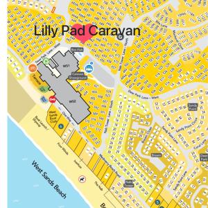 a map of the lily pad caravan at LillyPad Caravan in Selsey