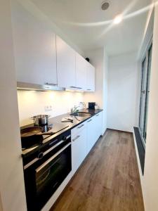 A kitchen or kitchenette at One bedroom Flat in center