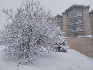 Studio avec vue dégagée sur les montagnes durante o inverno