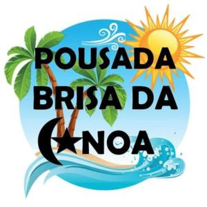 ein Logo für einen Strand mit den Worten piquada brazilia nioc in der Unterkunft Pousada Brisa da Canoa in Canoa Quebrada