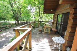 شرفة أو تراس في Yufuin Tsukahara Kogen Sanso Donguri