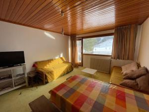 Μια τηλεόραση ή/και κέντρο ψυχαγωγίας στο Appartement avec terrasse vue sur piste à Praloup