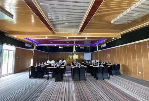 a large banquet hall with people sitting at tables at GS Lampung Culture Syariah in Lampung