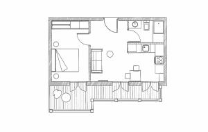 The floor plan of Mirakruz Terrace by FeelFree Rentals