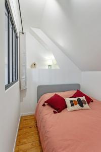 Кровать или кровати в номере Esprit cabane en bord de mer !