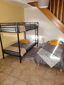 a bedroom with two bunk beds in a room at LA REUNION LE LA 