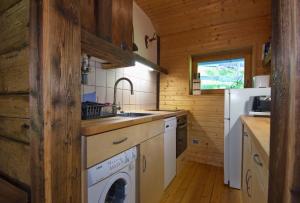 Kuchyňa alebo kuchynka v ubytovaní Falkert-Hütte „Beim Almöhi"