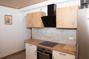 Kuchyň nebo kuchyňský kout v ubytování Gästehaus Lorz