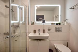 Ένα μπάνιο στο Ferienwohnung Moin am Meer +15 φωτογραφίες