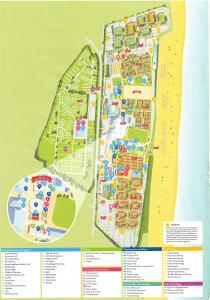 a map of a resort with a beach at 8 Berth Luxury Caravan Butlins Holiday Village Skegness in Skegness