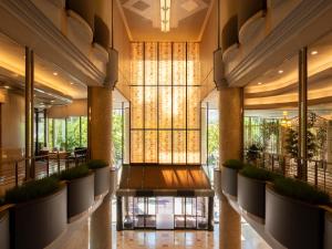 a view of the lobby of a hotel at Mitsui Garden Hotel Chiba in Chiba