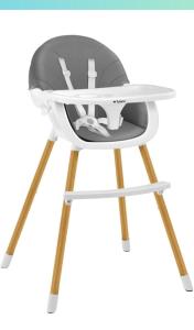 a high chair with a table on a white background at Luna City-Suite 80qm 2 Zimmer 2 Bäder 20km Messe Airport in Krefeld