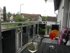 Balkón nebo terasa v ubytování FeWo Held Brombachsee