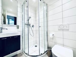 Baðherbergi á Business Apartment ZIMMERzuVERMIETEN in Solothurn
