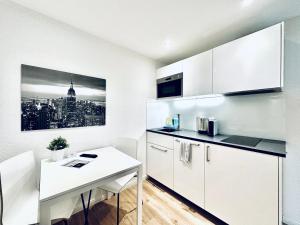 Eldhús eða eldhúskrókur á Business Apartment ZIMMERzuVERMIETEN in Solothurn
