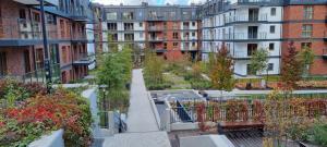 Vonkajšia záhrada v ubytovaní Apartament I Młyny Gdańskie blisko centrum