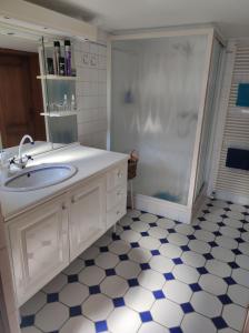 Phòng tắm tại Petite maison alsacienne dans un village au calme