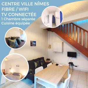 Televízia a/alebo spoločenská miestnosť v ubytovaní Appartement Cosy en centre centre-ville . . .