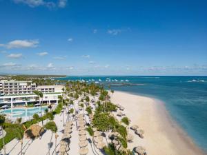an aerial view of the beach at a resort at Serenade Punta Cana Beach & Spa Resort in Punta Cana