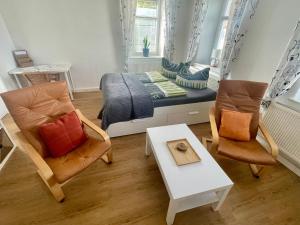 Χώρος καθιστικού στο gemütliches Appartement - 20 min bis Dresden