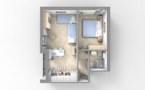 a rendering of a floor plan of a house at Residence Glicini in Finale Ligure