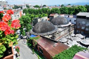 an overhead view of a building with domes and a city at Fors Hotel in Istanbul