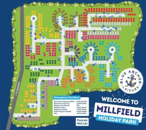 แผนผังของ MILLFIELDS AT INGOLDMELLS, Skegness