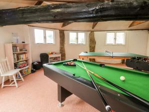 a billiard room with a pool table in it at Cosy Cottage in Lifton
