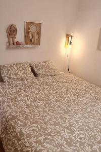 Katil atau katil-katil dalam bilik di Appartement rénové avec charme