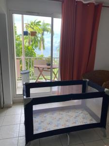 Postel nebo postele na pokoji v ubytování Le Grand Bleu - Résidence de la Baie - Tartane