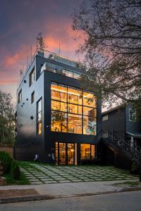 a large building with a lot of windows at Cozy BNB - Halifax Rooftop - The Sunrise Room in Halifax