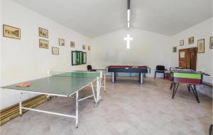 a room with a ping pong table and ping pong balls at 4 Bedroom Lovely Home In Santa Luce in Santa Luce +36 photos