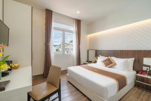 Katil atau katil-katil dalam bilik di Minh Chien Hotel