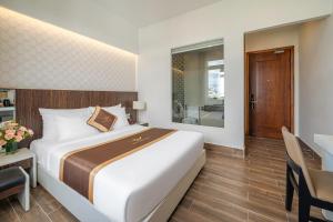 Katil atau katil-katil dalam bilik di Minh Chien Hotel