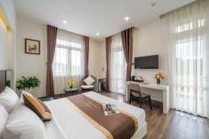 Katil atau katil-katil dalam bilik di Minh Chien Hotel