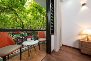 Balkón nebo terasa v ubytování Hanoi Liliane Hotel and Travel