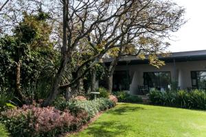 ein Haus mit Rasen und Bäumen im Hof in der Unterkunft Bona Vista Self-Catering Accommodation in Klapmuts
