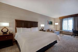 Habitación de hotel con cama grande y ventana en Hampton Inn & Suites San Luis Obispo, en San Luis Obispo