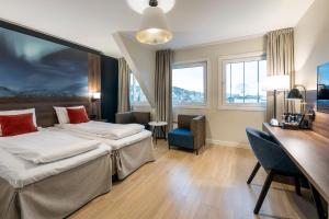 Postel nebo postele na pokoji v ubytování Quality Hotel Saga