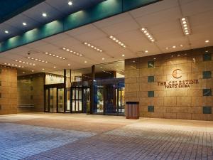a building with a sign on the side of it at Hotel The Celestine Tokyo Shiba in Tokyo
