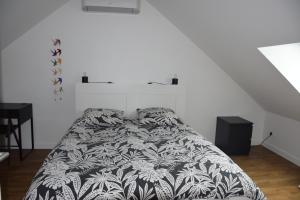Katil atau katil-katil dalam bilik di La halte du Clos