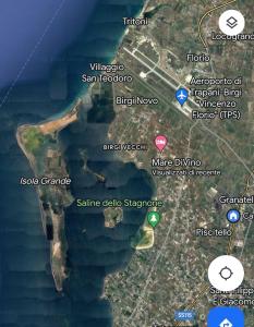 un mapa de la ciudad de Santa Clara en Mare DiVino, en Marsala