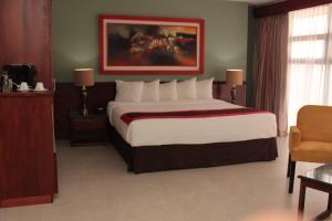 Ένα ή περισσότερα κρεβάτια σε δωμάτιο στο Hotel Palma Real