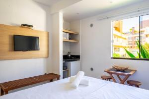 Μια τηλεόραση ή/και κέντρο ψυχαγωγίας στο Pousada Casa de Praia