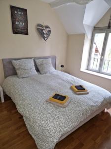 Postel nebo postele na pokoji v ubytování Gîte de charme climatisé au coeur de l'Auxois