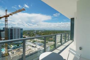 a view from the balcony of a building under construction at Brand New Apartment in Brickell with parking in Miami