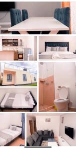 a collage of different pictures of a room at Unity homes #G08 in Eldoret